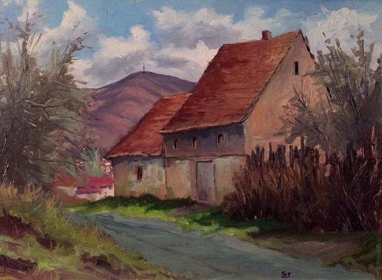 Ráno u Jedlové hory (70x50 cm)